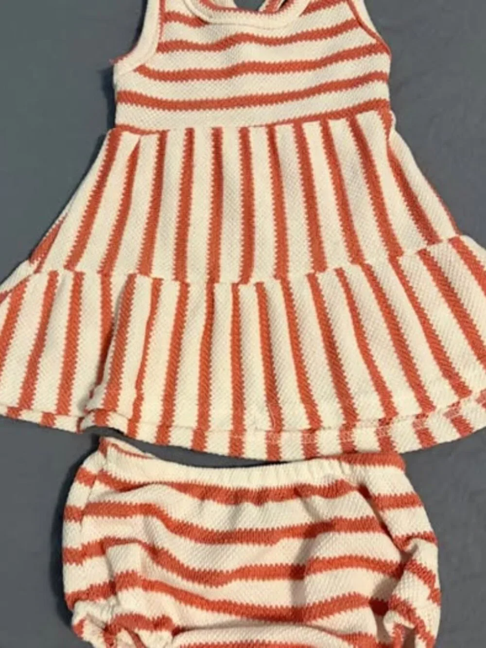 6-9 Months New without Tags Pink Vince Camuto Romper Dress and Bloomer Set